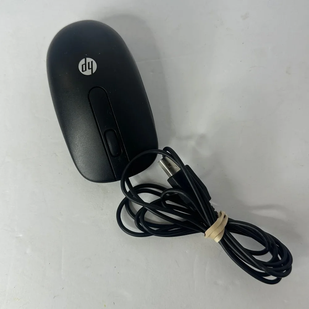 HP USB Optical Mouse Black Wired 3-Button Scroll Wheel 672652-001 SM-2022